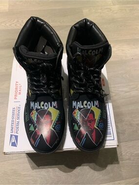 Reason Brand x Malcolm X multi color boots (Size 10.5) NEW